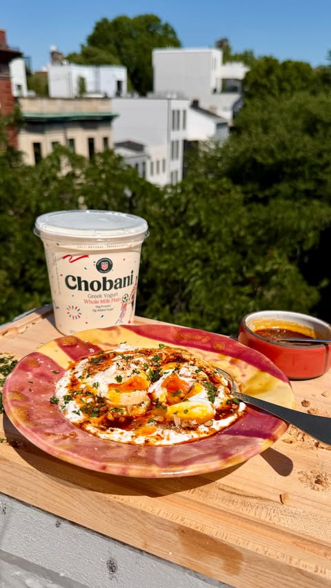 Instagram post by @lahbco for Chobani. Caption reads: [...] Turkish style! Obviously made with @chobani....