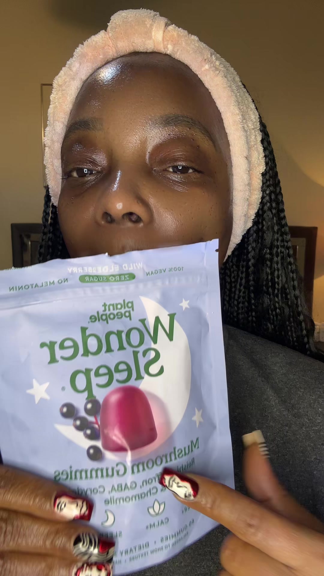 TikTok post by @themelissairish for Plant People. Caption reads: [...] nights,these gummies really work @Plant....