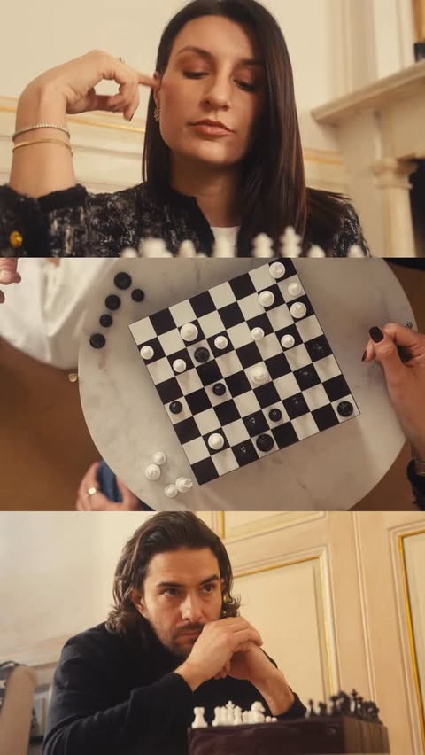 Instagram post by @carlotta.rubaltelli for CHANEL. Caption reads: Checkmate. Anyway ♟️😉✨ @chanel.beauty....