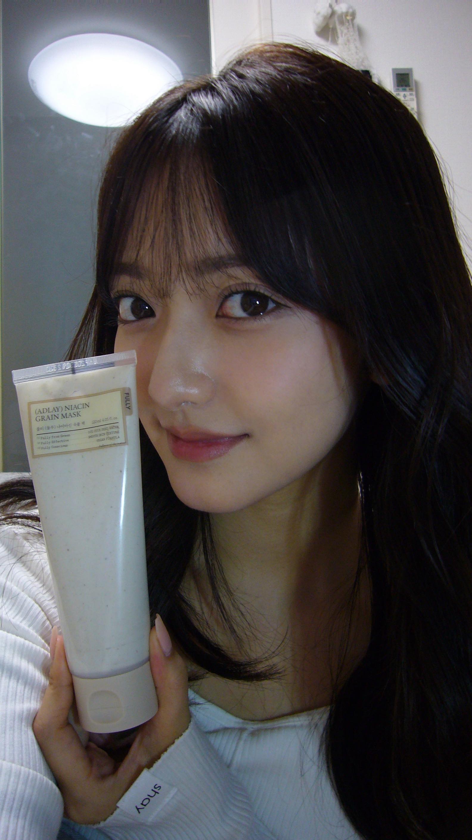 Instagram post by @sora_maruya_ for Fully Japan. Caption reads: グリーントマト洗顔で知られる、FULLYの

「ハトムギナイアシンアミドパック」

簡単なチューブタ....