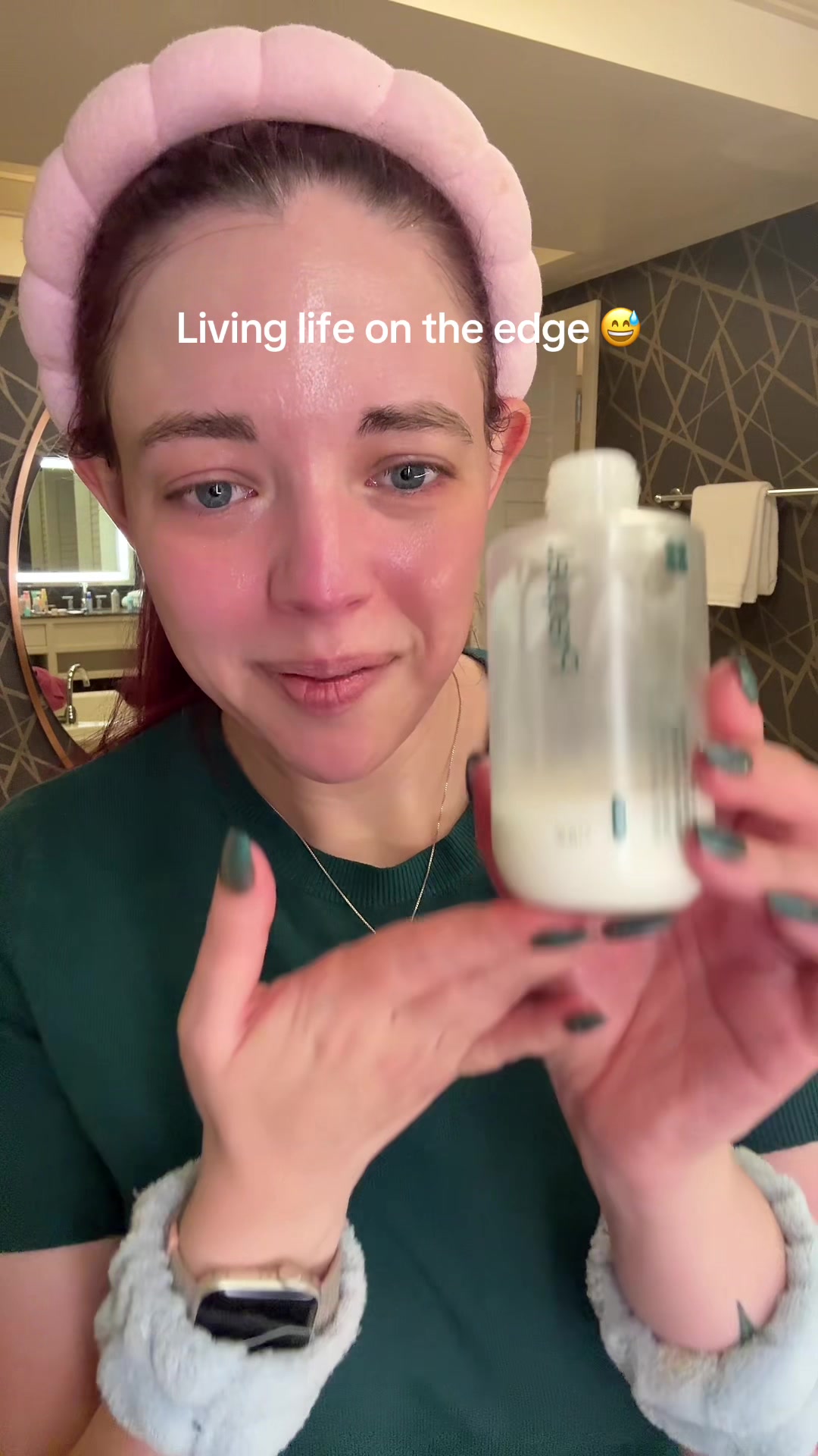 TikTok post by @caitlinwithconfidence13 for Prequel Skin. Caption reads: @Prequelskin I’ve had this half & half [...].