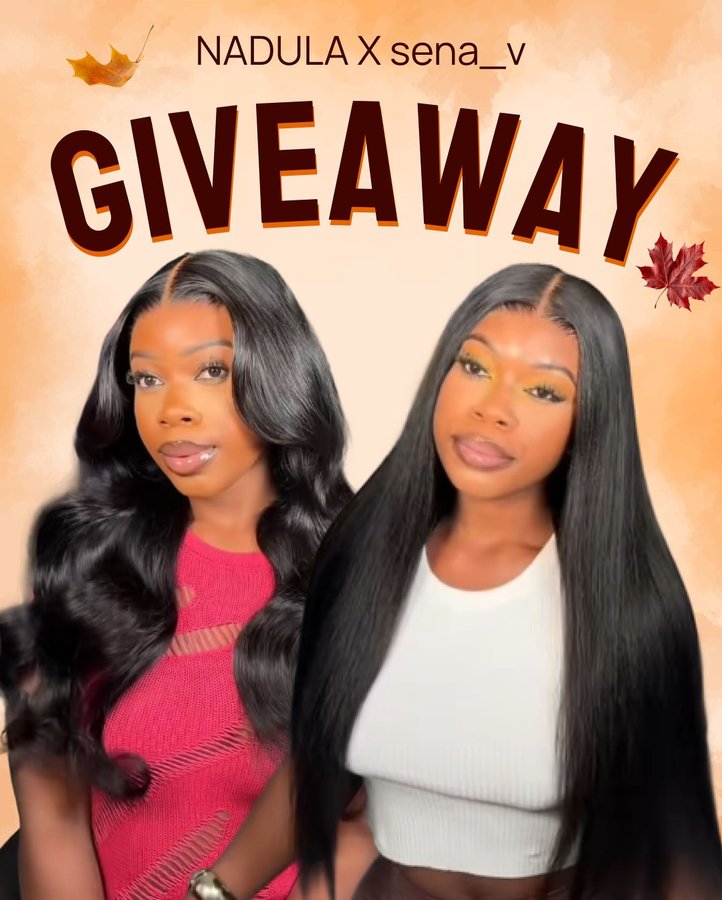 Instagram post by @sena__v for Nadula. Caption reads: 🎉Giveaway🎉
Ready to shine with a brand new look....