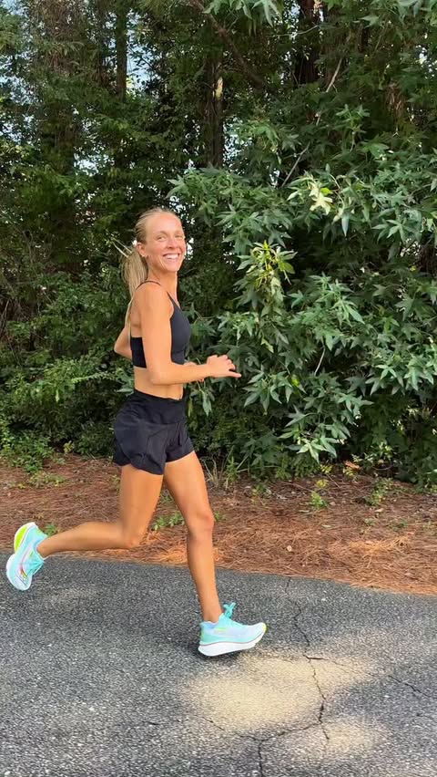 Instagram post by @clairepurnell_ for Saucony. Caption reads: the why behind my miles in @saucony ✨🌈🏃🏼‍♀️....