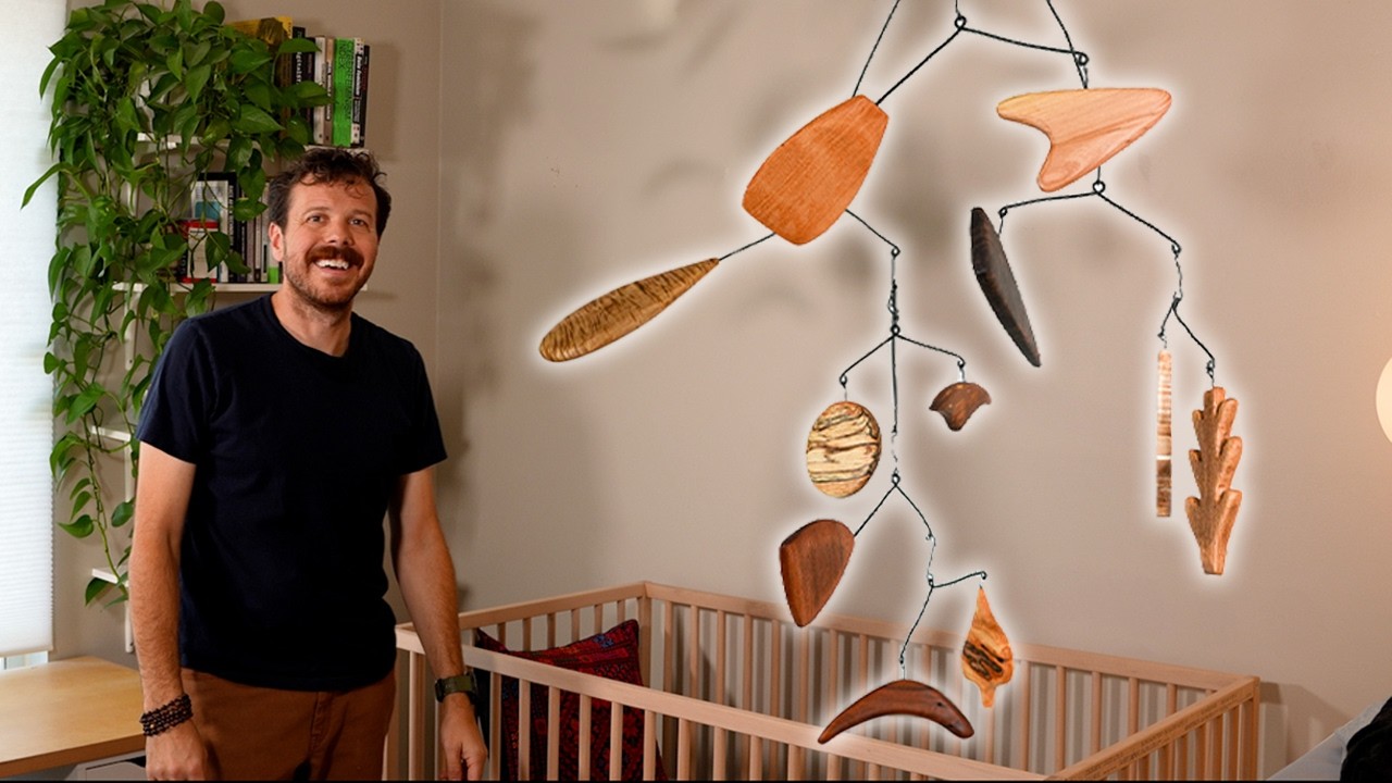 YouTube post by @Justinthetrees for Huckberry. Caption reads: Turning some old logs into a gift for someone VERY....