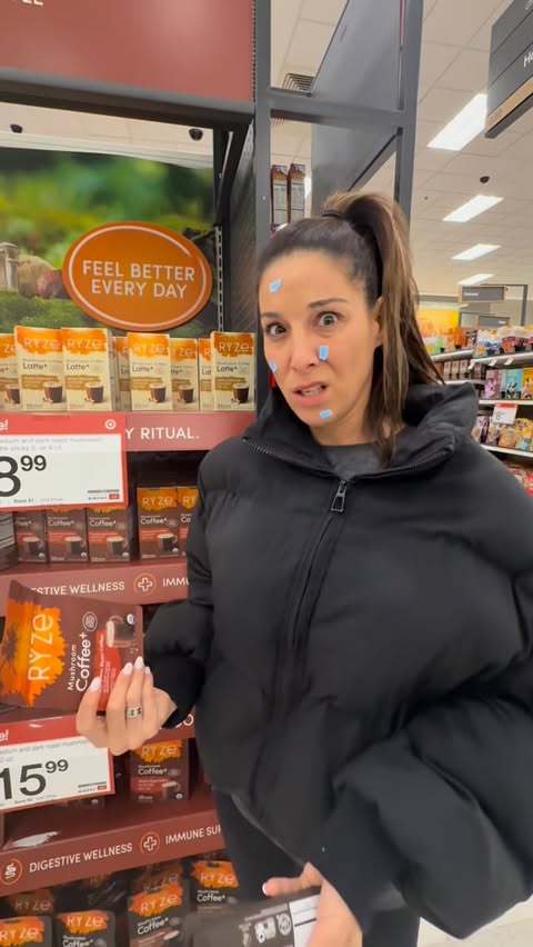 Instagram post by @thatmom_brittany for RYZE SUPERFOODS. Caption reads: POV: Your teenager becomes your life coach and....