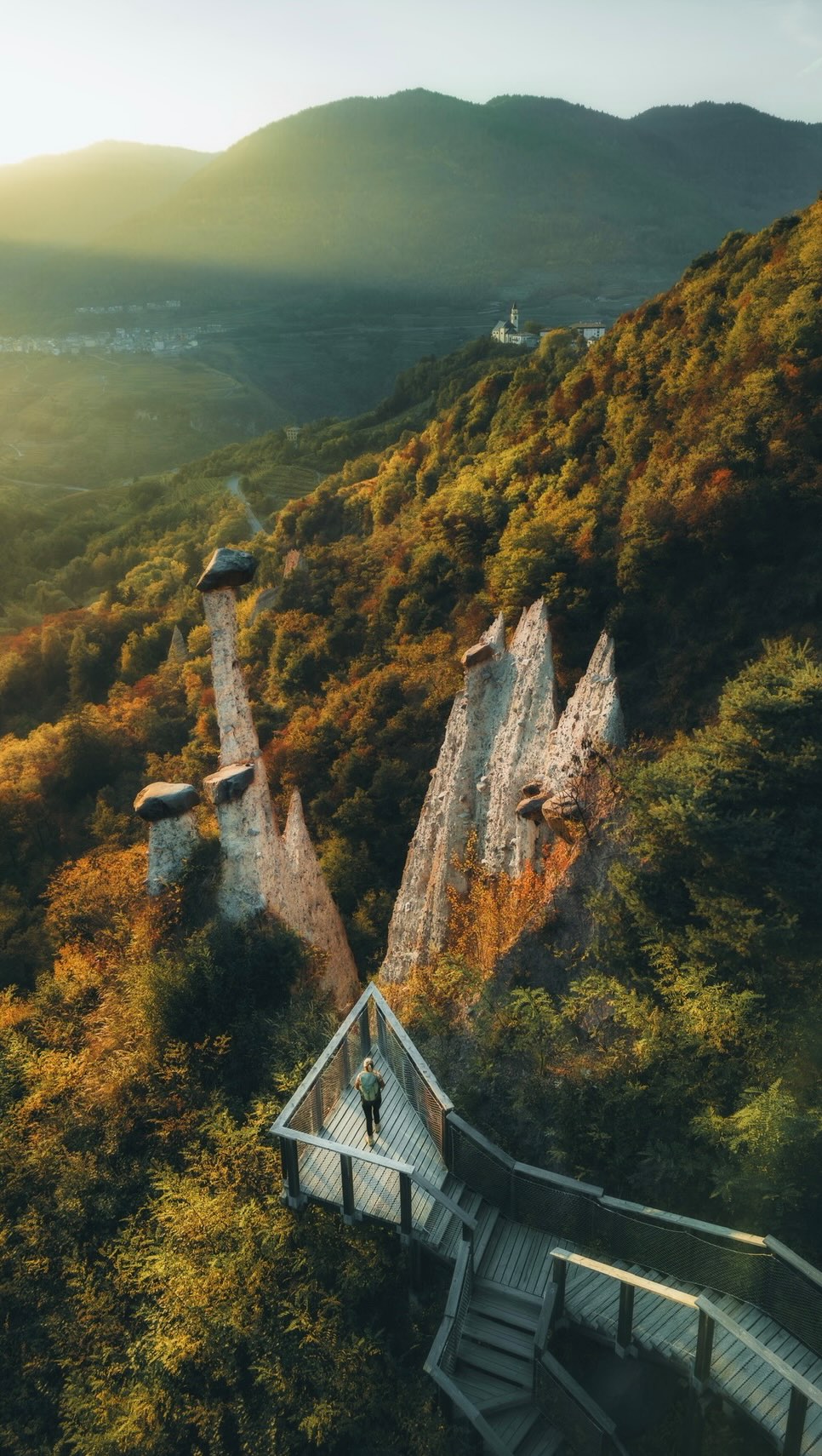 Instagram post by @giuliogroebert for Visit Trentino. Caption reads: [...] of the most surreal landscapes in....