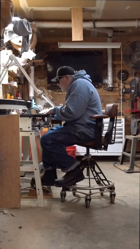 Instagram post by @happylifewood for Red Wing Shoes. Caption reads: No shortcuts. Crafted with time. More coming soon....