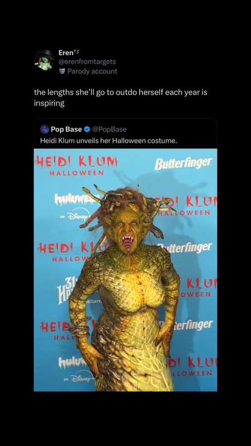 Instagram post by @didyoujustsaywig for Variety. Caption reads: she’s kinda the Met Gala for halloween when you....