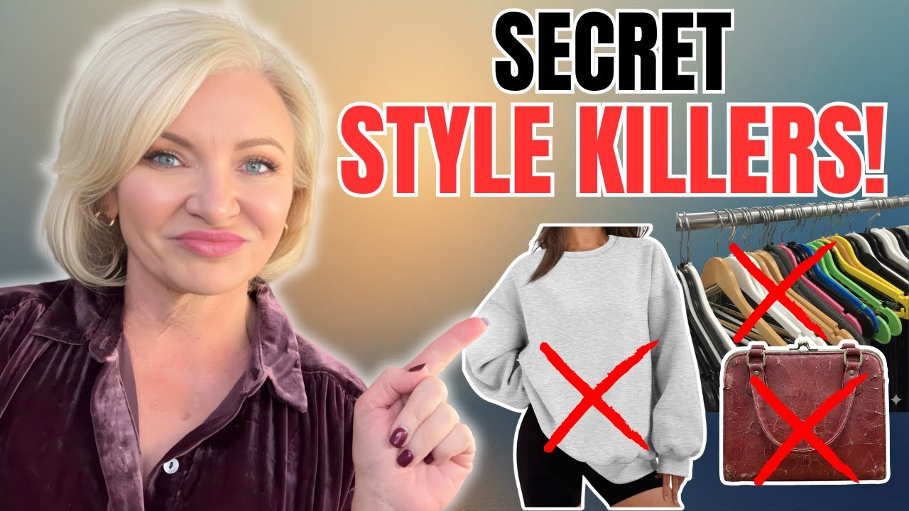 YouTube post by @StylewithSerena for Stitch Fix. Caption reads: 7 STYLE MISTAKES Hiding in Your Home and Closet.