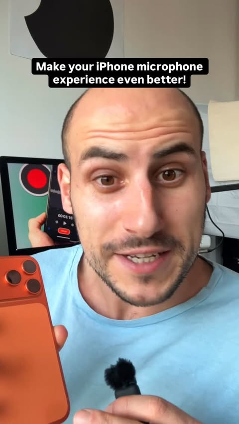 Instagram post by an influencer for Hollyland Technology. Caption reads: The microphone quality on iPhones is incredible,....