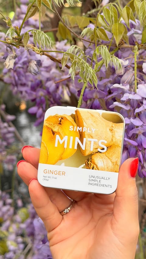 Instagram post by @volha_creative for Simply Gum. Caption reads: [...] Perfect when you’re out all day ✨ @simplygum....