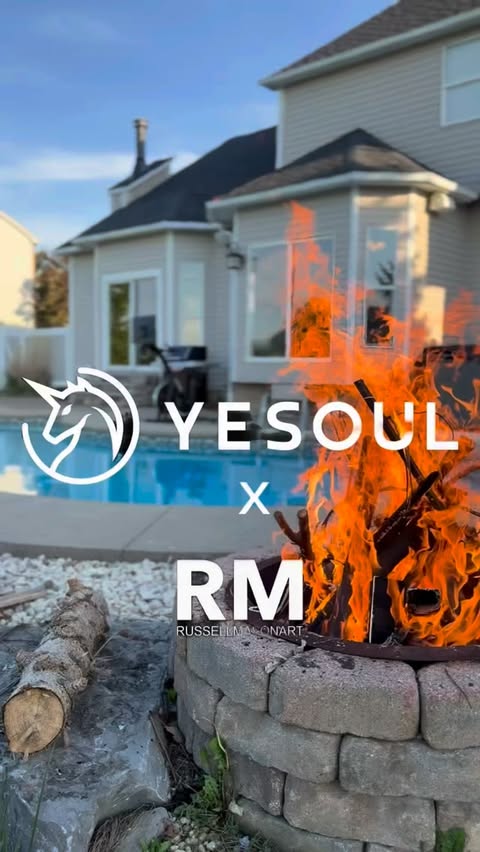 Instagram post by @russellmasonart for YESOUL FITNESS. Caption reads: Get $100 off your order of any @yesoulfitness....