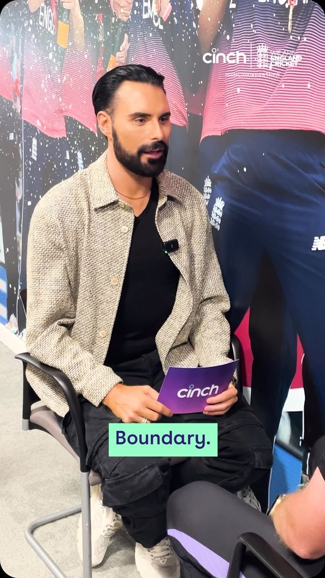 Instagram post by @rylan for CINCH. Caption reads: [...] challenge 🎧🏏
 
#englandcricket #cinch....