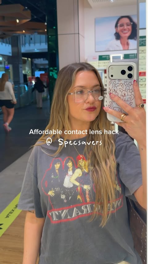 Instagram post by @twobrokechicks for Specsavers. Caption reads: [...] wish I had done sooner #ad Head into....