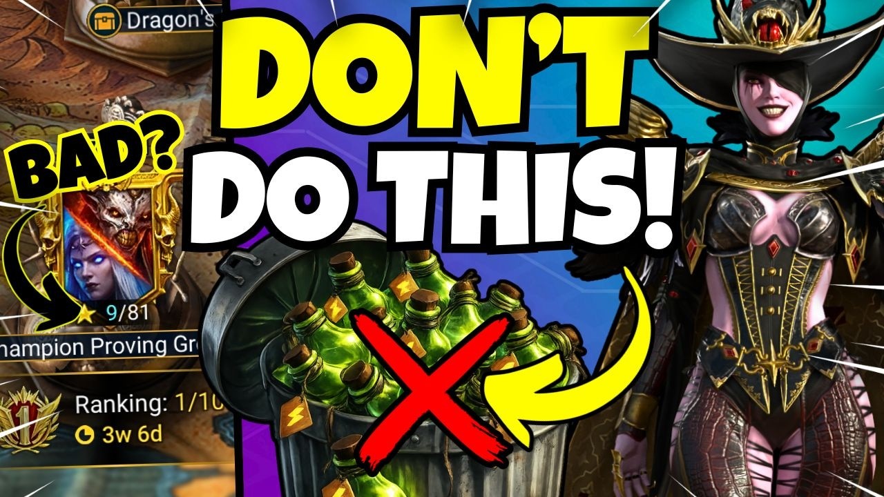 YouTube post by @VolkinRaid for Plarium. Caption reads: DON'T Make This Mistake - OZ COLLAB Preparation!!!....