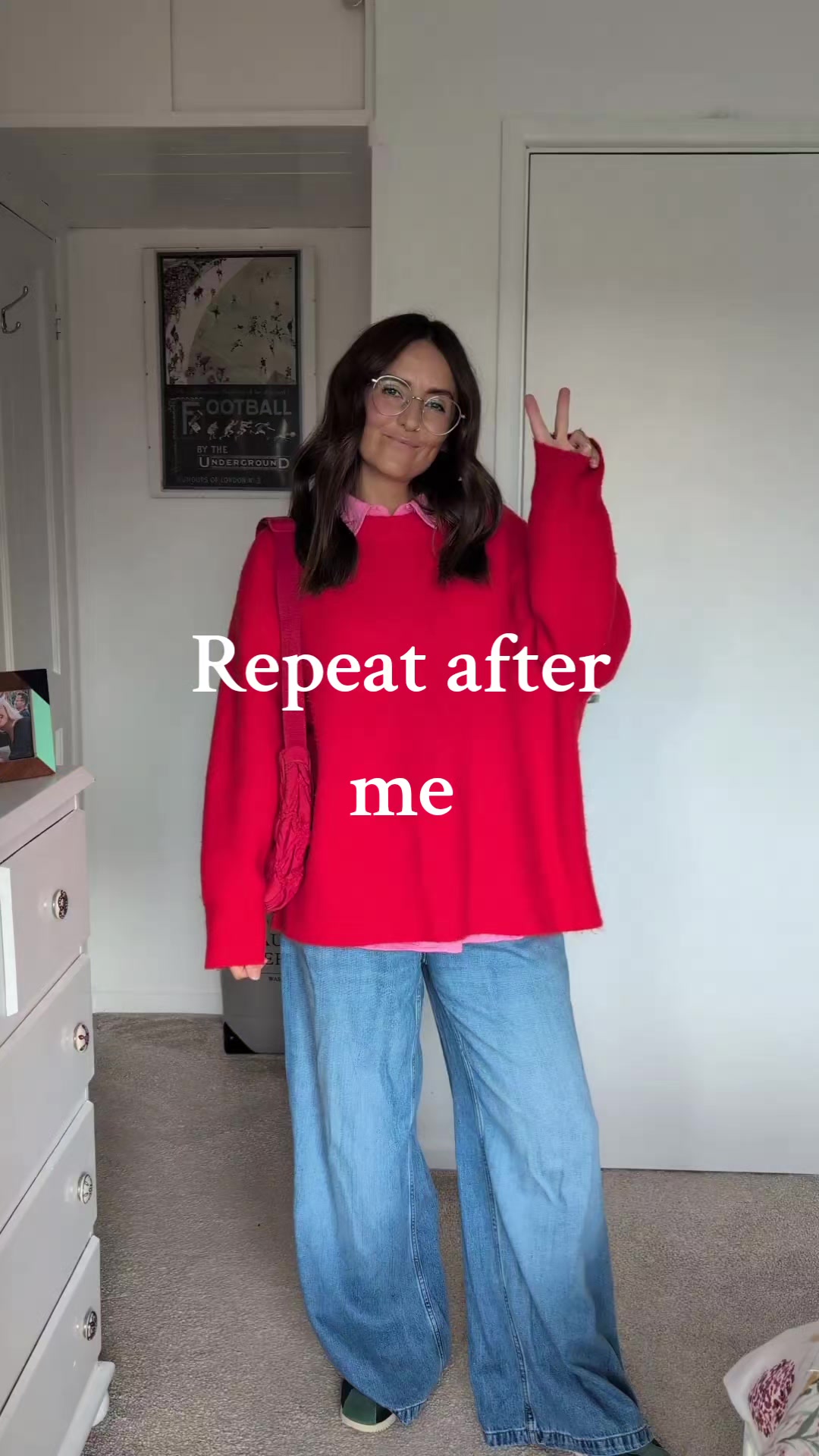 TikTok post by @lauradopamineoutfits for Abbott Lyon. Caption reads: Somewhere along the way, I stopped dressing for....