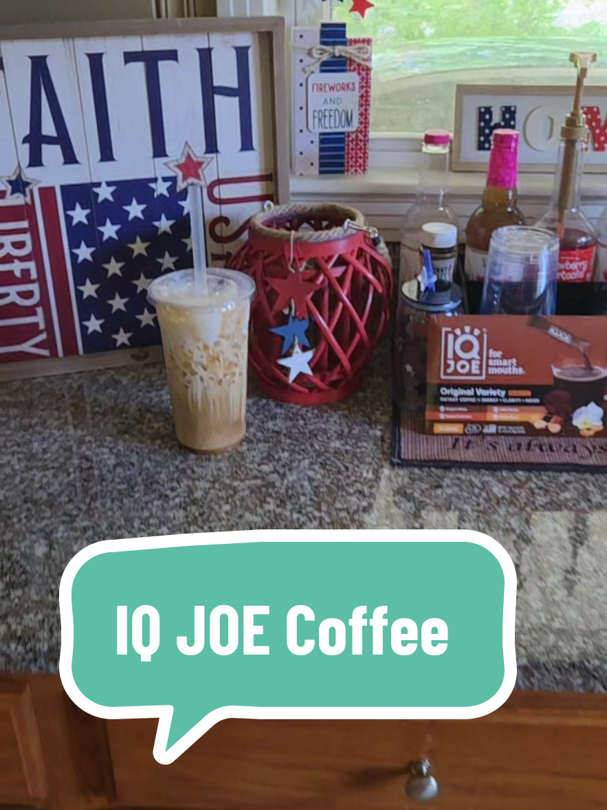 TikTok post by @bamabrandy98 for IQBAR. Caption reads: @SHOP IQBAR IQ JOE Coffee to start the day [...].