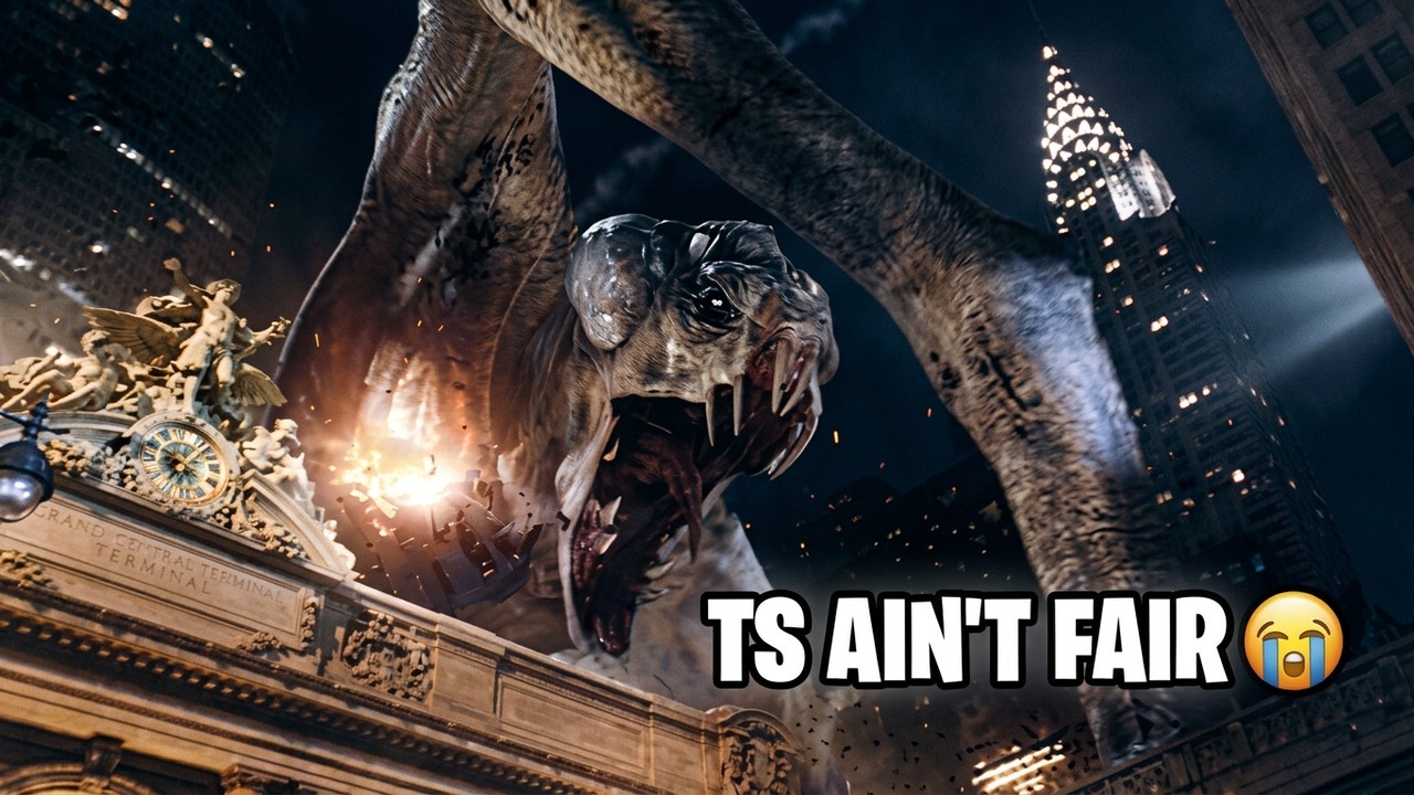 YouTube post by @Chi-Jutsu for Freecash.com. Caption reads: Cloverfield: The WORST Night In New York.