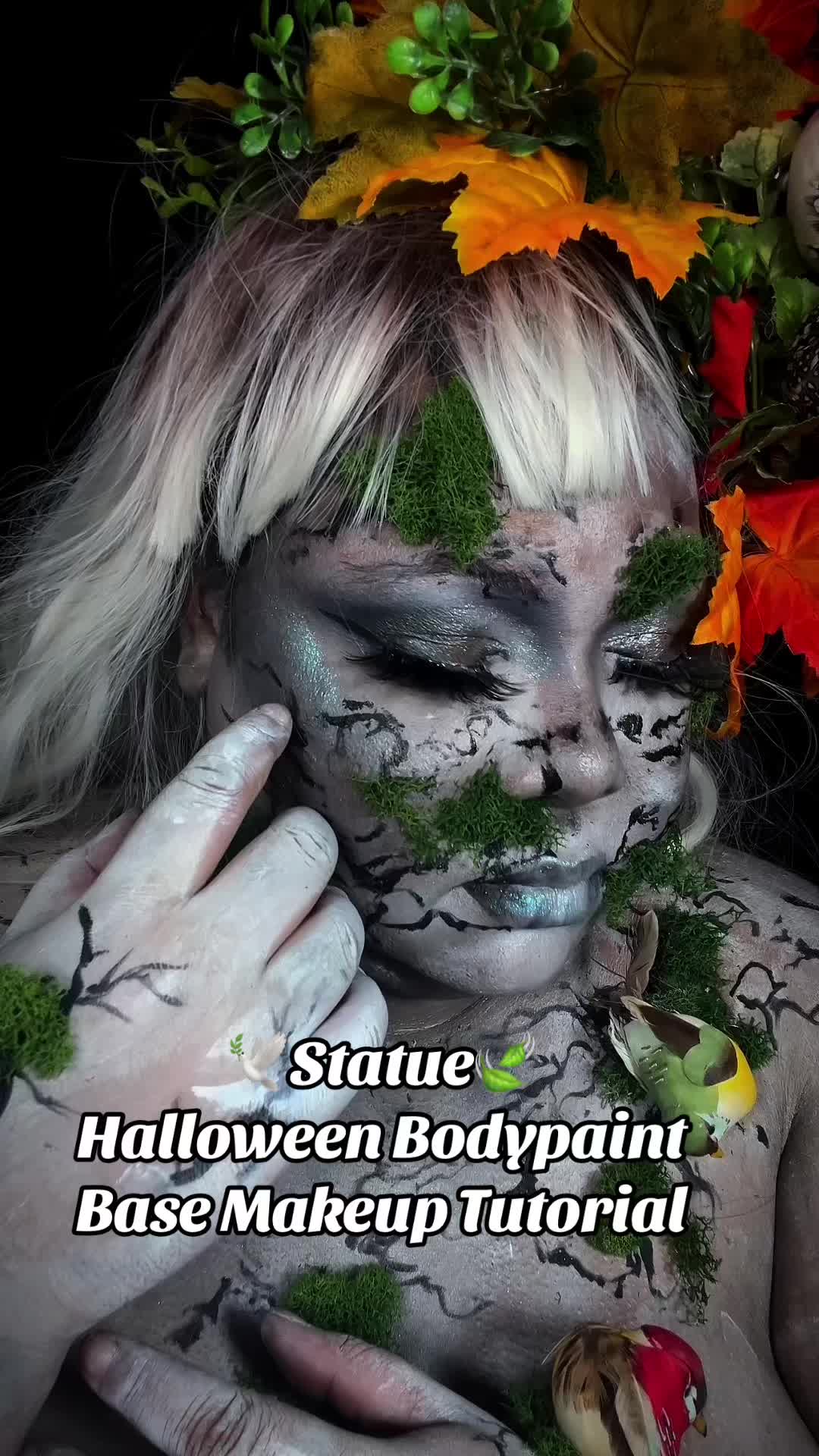 TikTok post by @talkintoya247 for Dr Brandt Skincare. Caption reads: 🕊️ S is for.. 🍃 (ABC Halloween  makeup look....