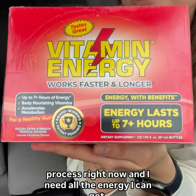 Instagram post by @shaylenharger for Vitamin Energy. Caption reads: [...] to announce that I am partnered with....