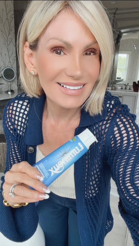 Instagram post by @oysterstopearls for Lumineux by Oral Essentials. Caption reads: I love a good whitening toothpaste, but I don’t....