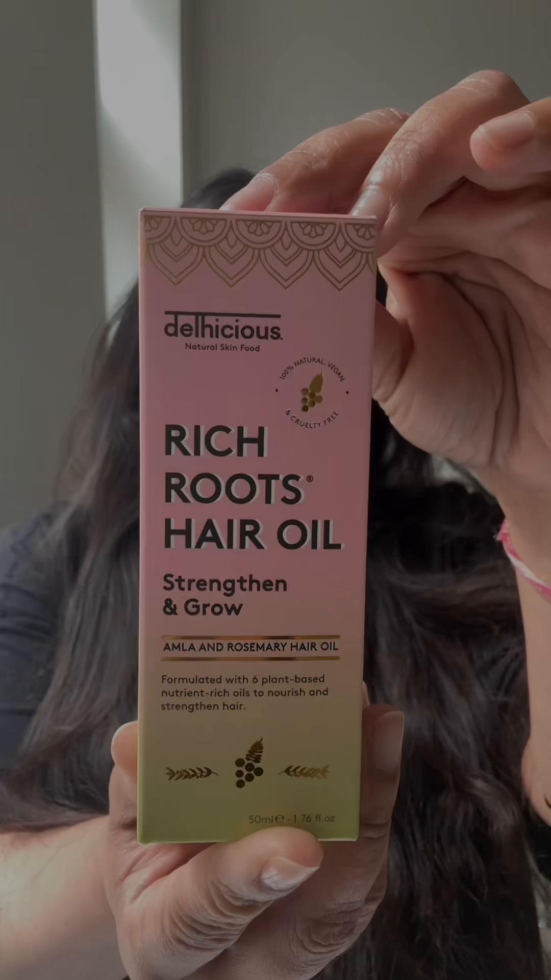 TikTok post by @nilly6p for Delhicious Body. Caption reads: Maturing has meant my eyebrows are also thinning....