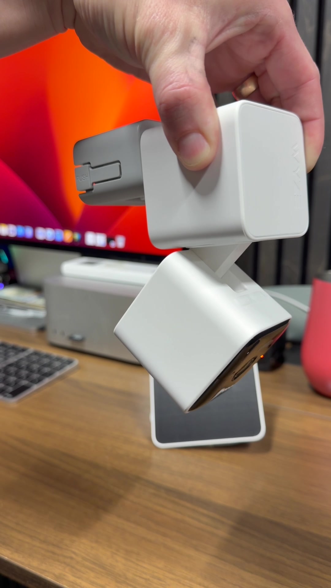 TikTok post by @daveystruggle for Wyze. Caption reads: The future of security cameras @Wyze....