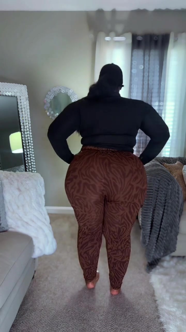TikTok post by @yogirlchristine for BRXL. Caption reads: @BRXL BOOTY🍑🍑🍑 #duke #brxl #zebraprint [...].