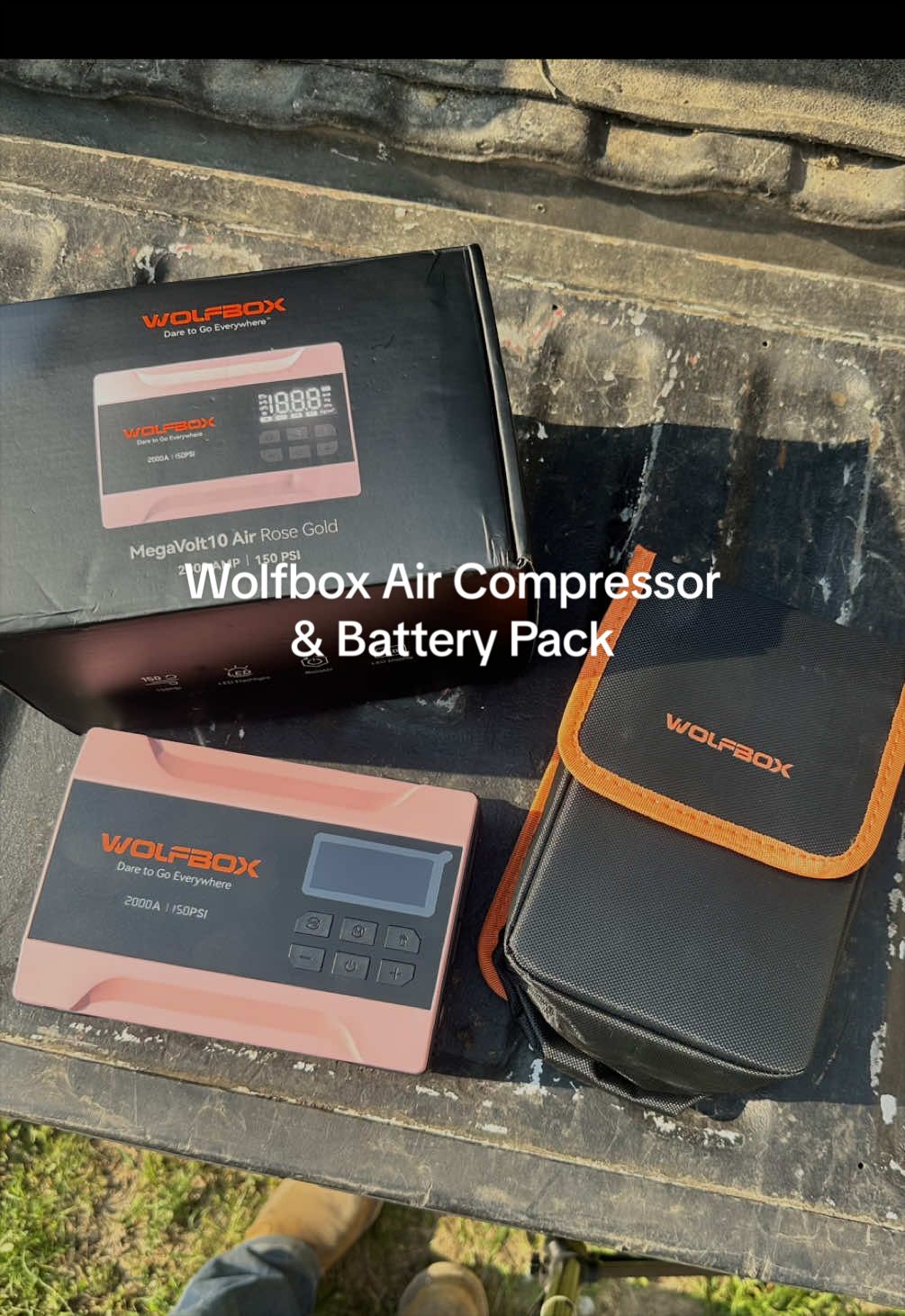 TikTok post by @rosalvaherreraa for WolfBox. Caption reads: Thank you @WOLFBOX for sending one over! Easy and....