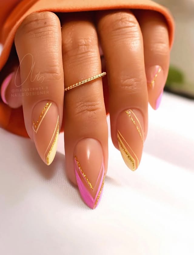 Instagram post by @matuszewsk.a for NEONAIL Poland. Caption reads: Base Protein Natural Nude, hybrydy; Welcoming....