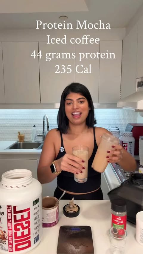 Instagram post by @saachi.pai for PERFECT Sports. Caption reads: [...] this almost daily ! Protein Shake....