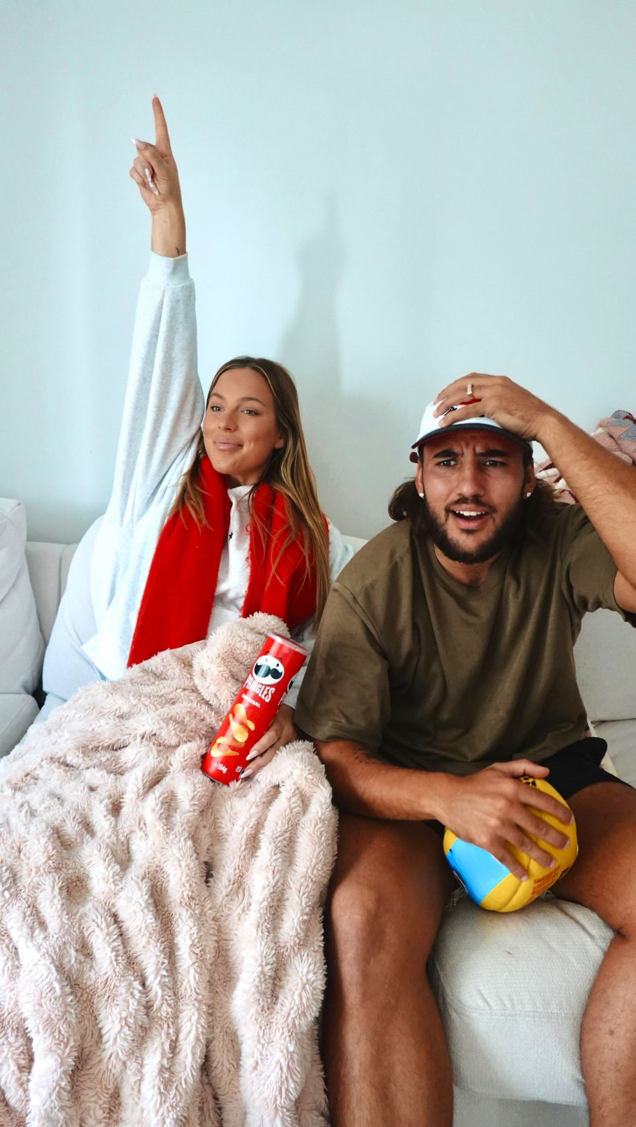Instagram post by @kaiakingsley for Pringles. Caption reads: Footy nights can get intense… but no matter what,....