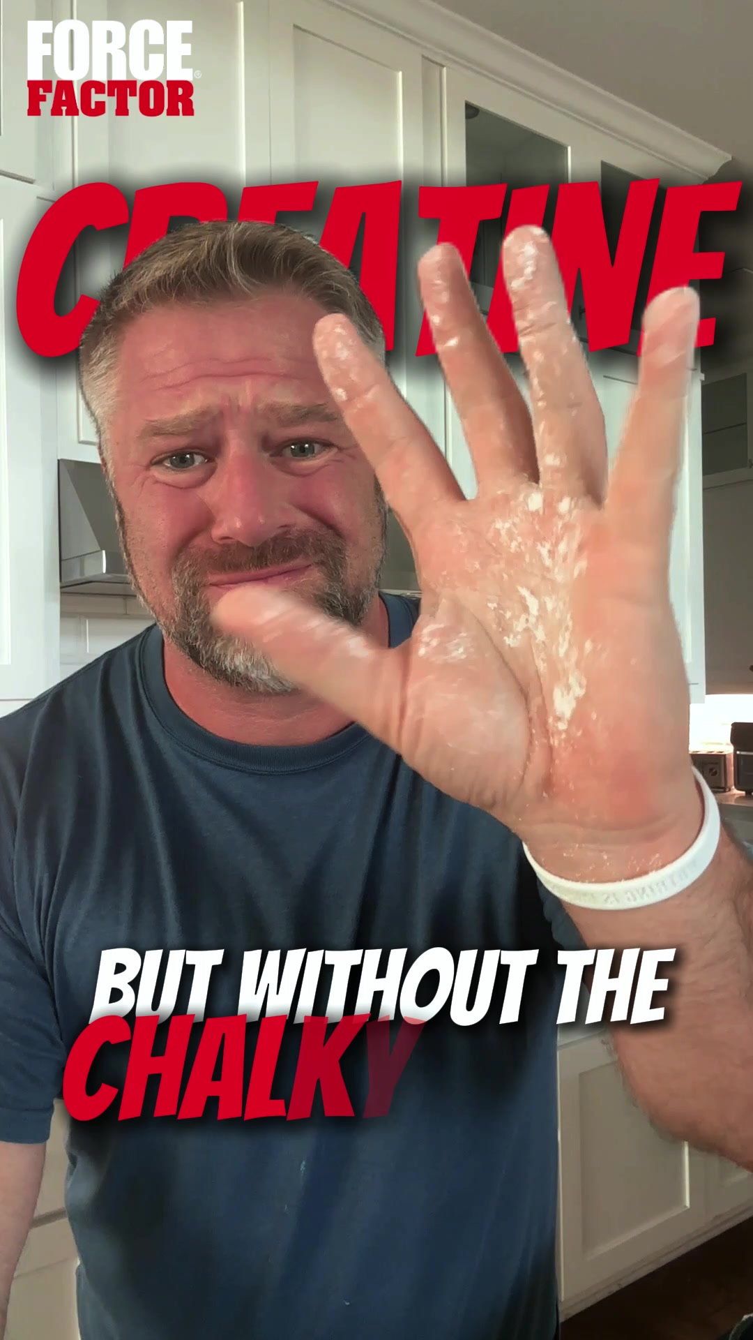 TikTok post by @ironranger023 for Force Factor. Caption reads: [...] chalk and pop the creatine you need. @Force....