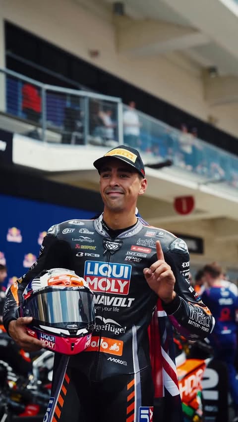 Instagram post by @intactgp for LIQUI MOLY. Caption reads: Thank you Austin #USGP 🇺🇸 🥇 #forRoby #LIQUIMOLY....
