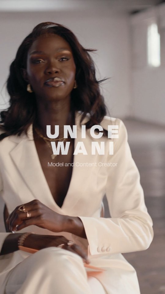 Instagram post by @unicewani for World Vision. Caption reads: Model, Unice Wani is raising her voice for Janet....