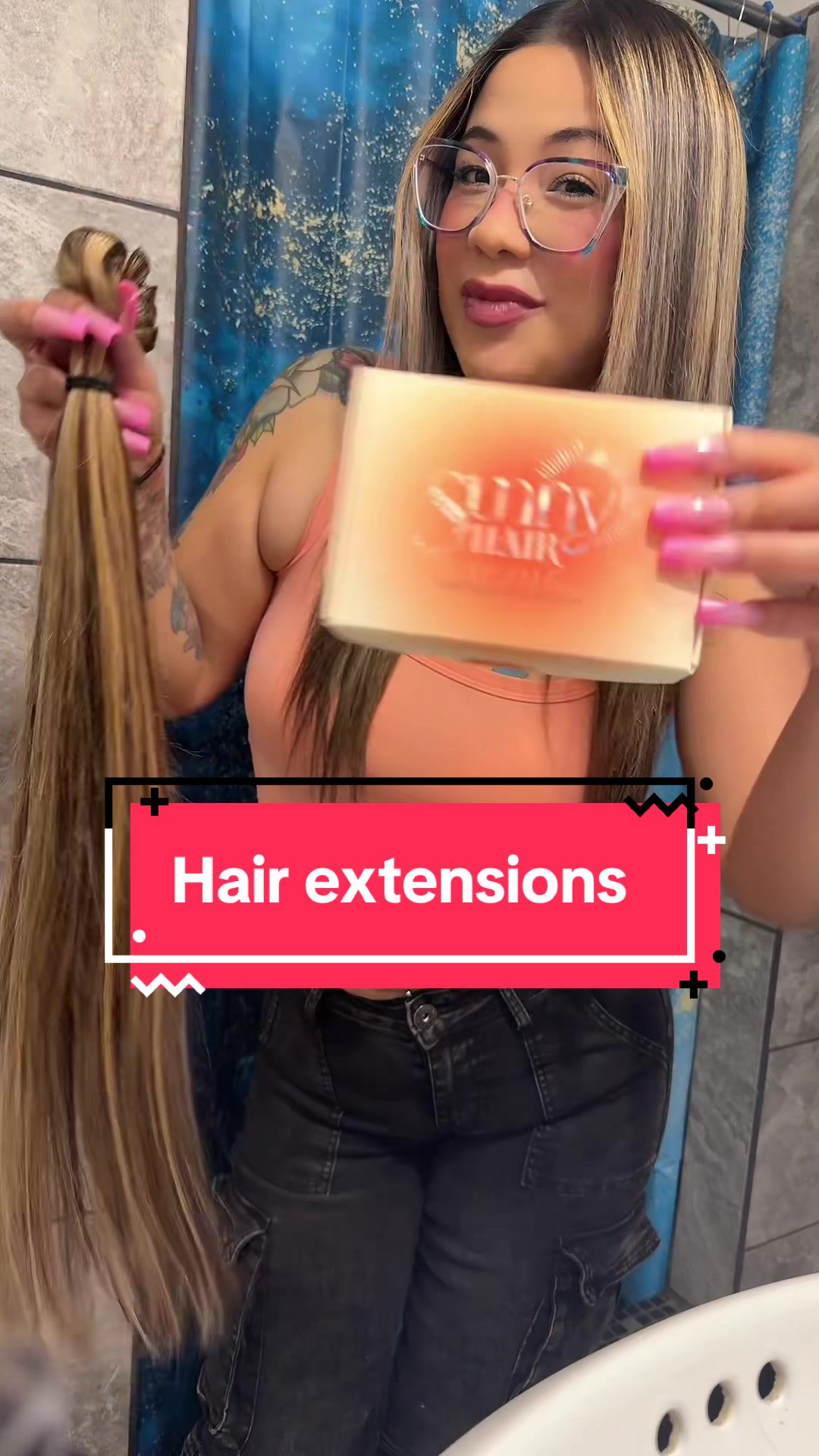TikTok post by @tiffanys361 for Sunny Hair. Caption reads: Click the link to order ladies @sunnyhairofficial....