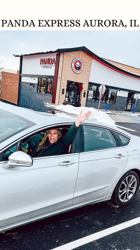 Instagram post by @lindyandthelittles for Panda Express. Caption reads: #pandaexpresspartner Aurora, IL welcomes a brand....
