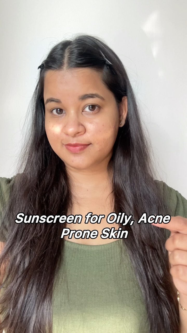 Instagram post by @browngirlshaily for The Ayurveda Co.. Caption reads: Sunscreen for Oily & Acne Prone Skin!....