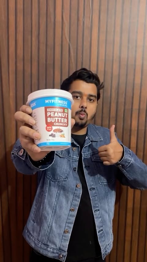 Instagram post by @02_sudhanshu for MyFitness. Caption reads: [...] waiting for 🥜✨ #BasTasteHiKiyaTha....