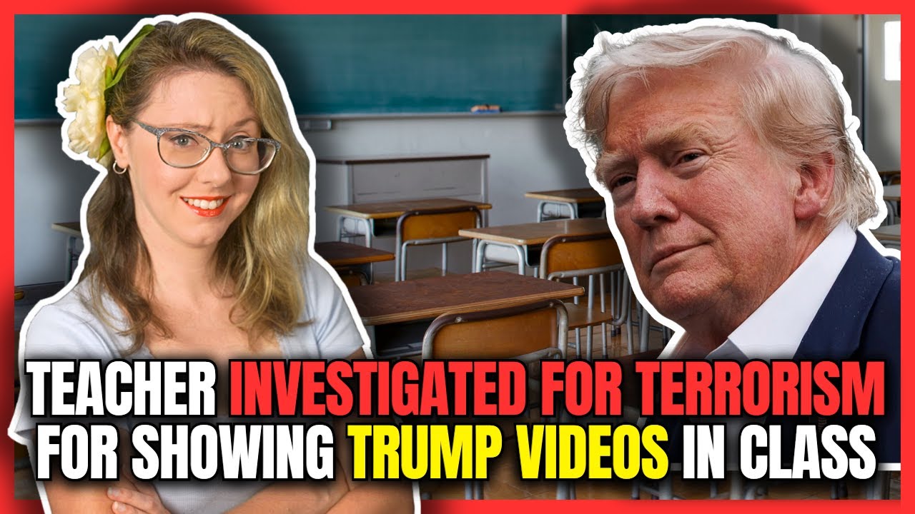 YouTube post by @LibertyDoll for ExpressVPN. Caption reads: Teacher Investigated for Terrorism for Showing....