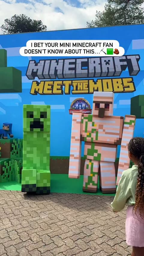 Instagram post by @kiddoadventures_ for Minecraft. Caption reads: AD⛏️ Minecraft fans, this is one you won’t want to....