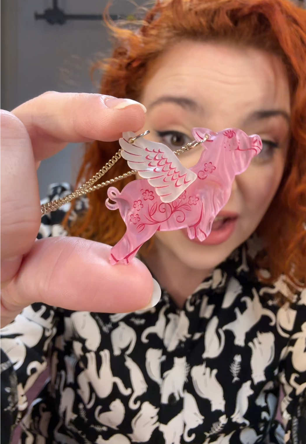 TikTok post by @carriehfletcher for Tatty Devine. Caption reads: Thank you @Tatty Devine for the gifts! #gifted....