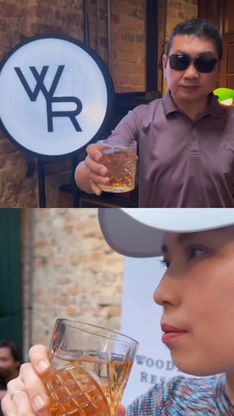 Instagram post by @angelineonglimin for Woodford Reserve. Caption reads: [...] All-Star Old Fashioned....