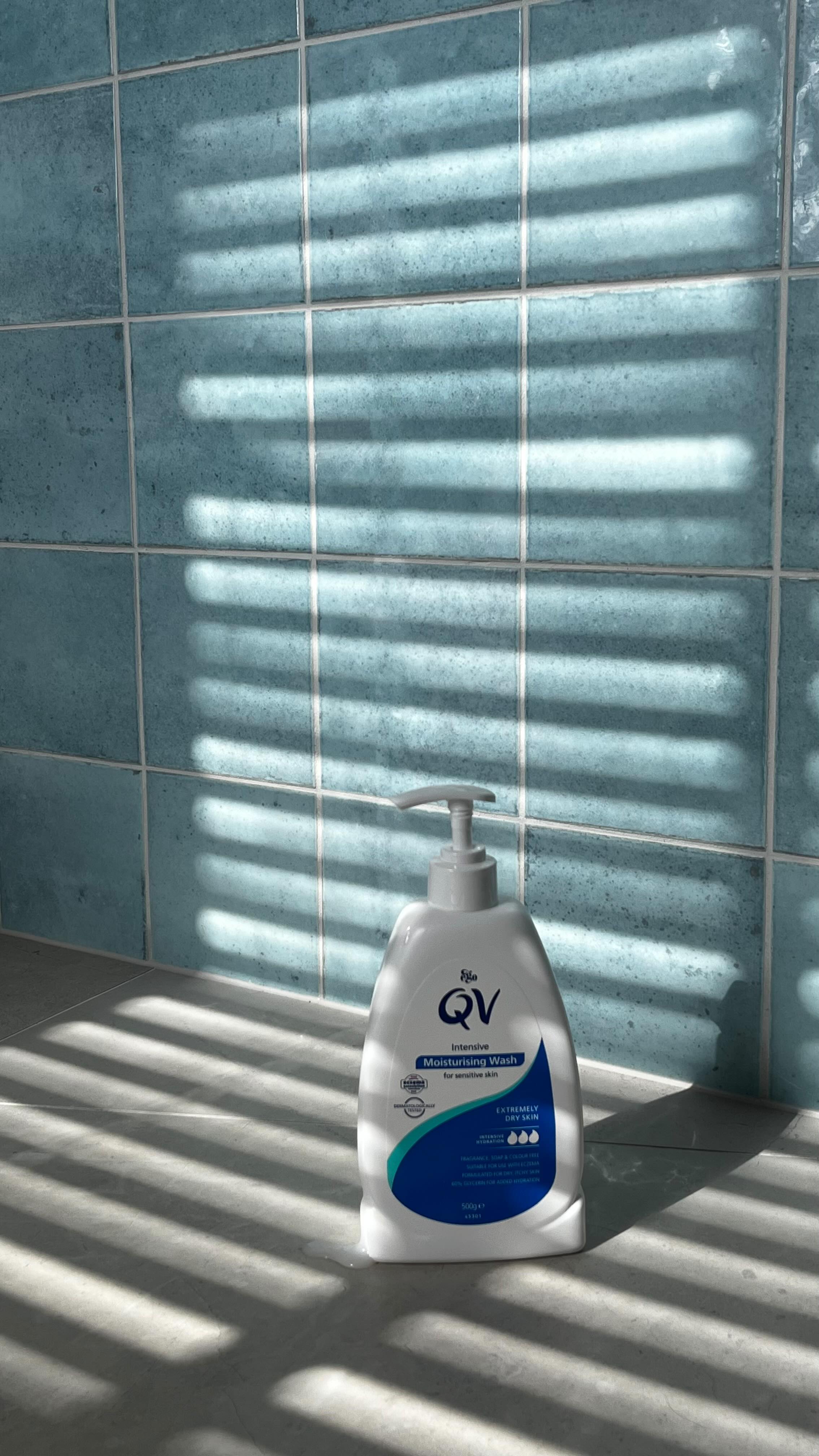 Instagram post by @madeleineedwards for QV Skincare. Caption reads: Not to brag, but this QV Body routine is so....