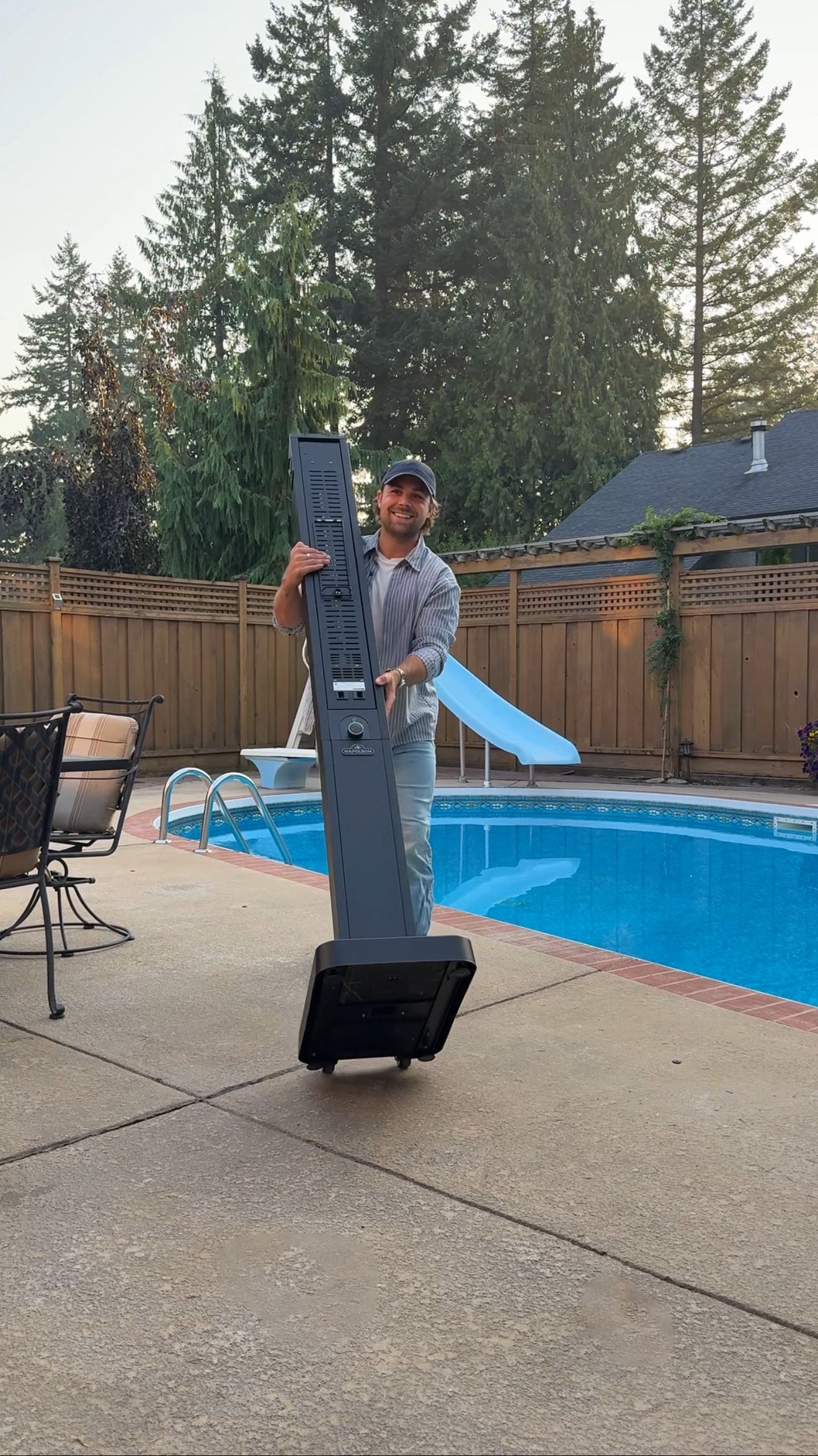 Instagram post by @derekjacobkesseler for Napoleon Grills. Caption reads: Fall is right around the corner but that doesn’t....