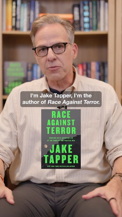 Instagram post by @jaketapper for Atria Books. Caption reads: The groundbreaking case of Spin Ghul, America’s....