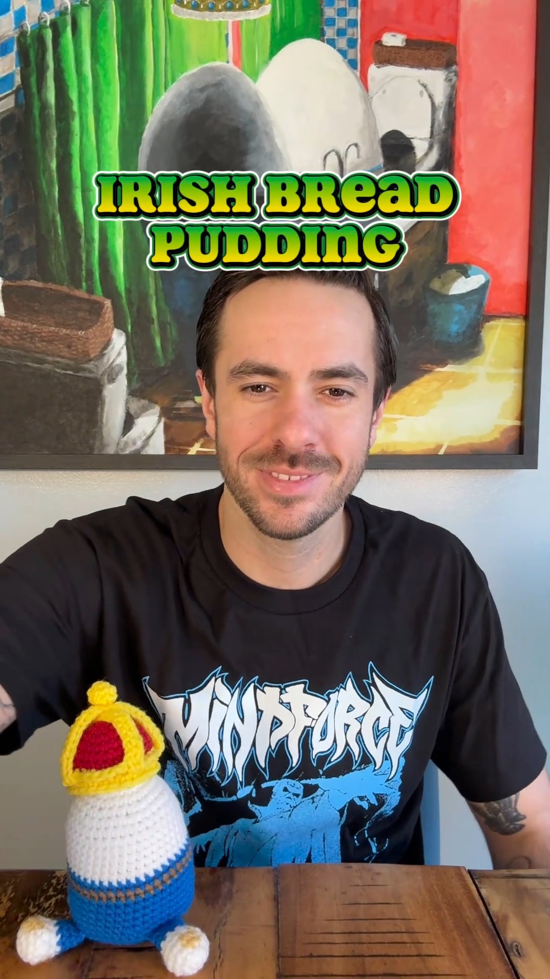 Instagram post by @deadgregs for Guinness. Caption reads: Irish Bread Pudding part 1 

@guinness is a must....