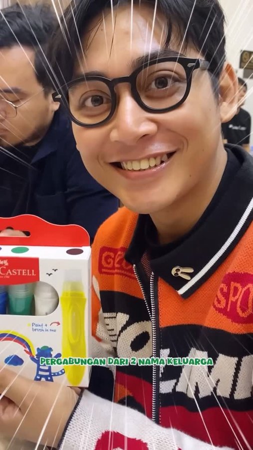 Instagram post by @rizkyamom.channel for Faber-Castell. Caption reads: SERU BANGET! Di undang @fabercastell_id buat....