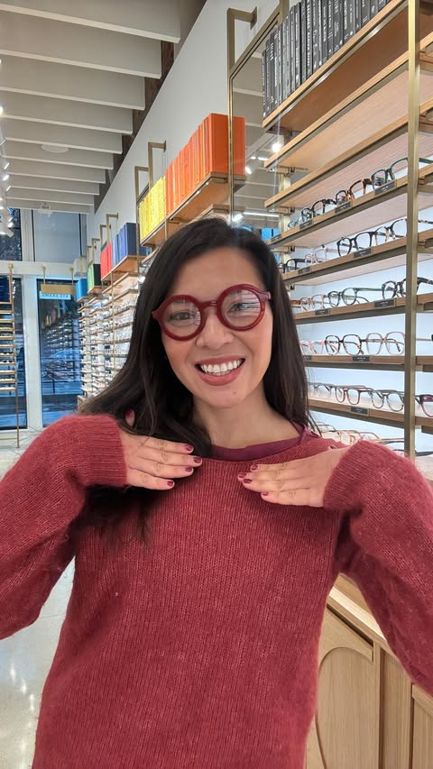 Instagram post by @clockoutdc for Warby Parker. Caption reads: #warbyparker Come with me to get new eyeglasses at....