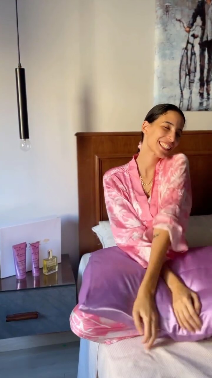 Instagram post by @fatmahkamel for NUXE. Caption reads: Prodigieux matin avec @nuxe_egypt 💜 
We all need....